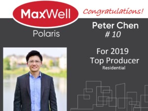 Realtor Peter Chen 2019 top 10 in Maxwell Polaris