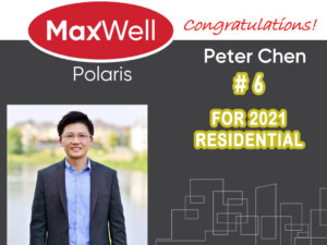 Realtor Peter Chen 2021 top 10 in Maxwell Polaris