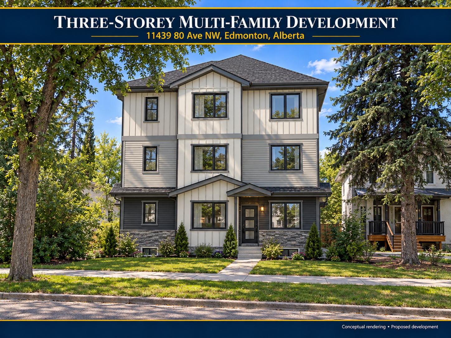 Three-Storey Infill on 80 Ave University Alberta_Peter Chen